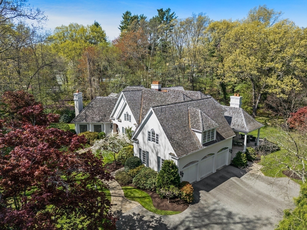 1 Old Farm Road Wellesley, MA 02481 - Photo 6 of 41 an aerial view of a house with a yard