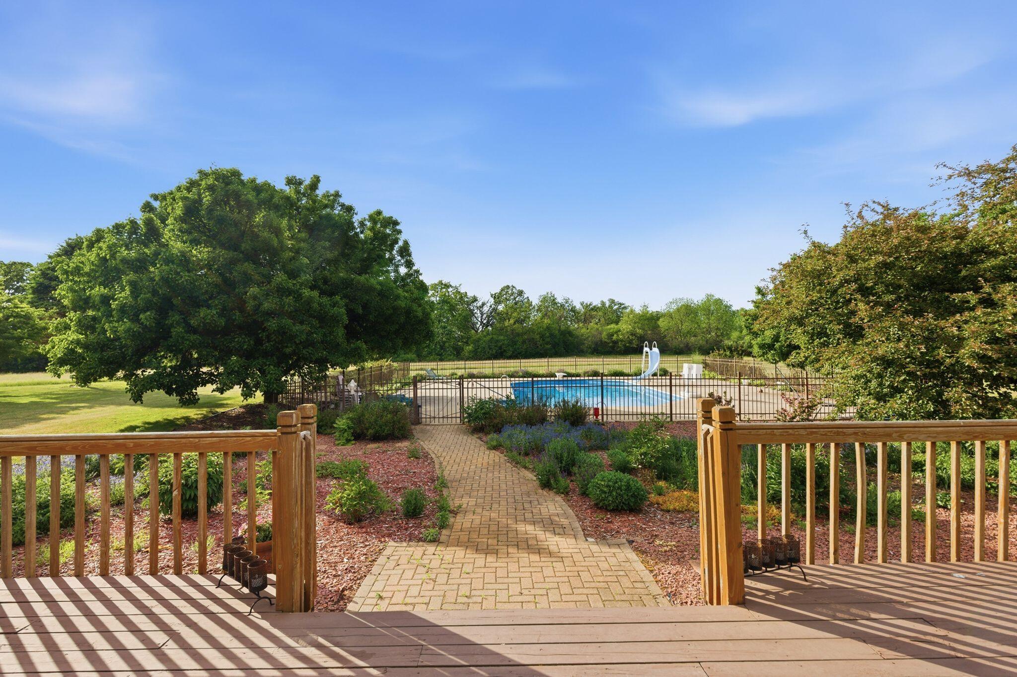 W350S1951 Waterville Road Ottawa, WI 53066 - Photo 41 of 60 Deck overlooking Pool