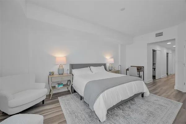 a bathroom with a tub