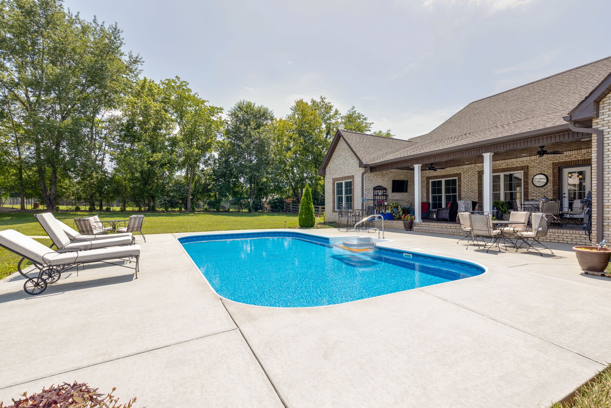 3165 Les Chappell Road Spring Hill, TN 37174 - Photo 51 of 70 a view of outdoor space yard swimming pool and patio