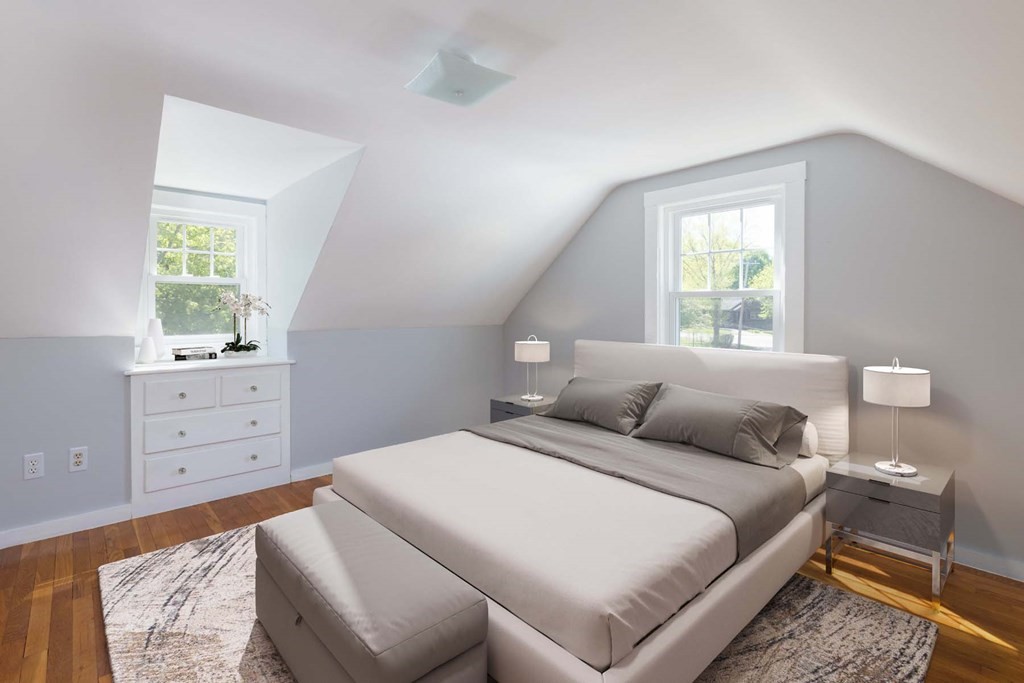 24 Endicott Road Stoneham, MA 02180 - Photo 7 of 15 a bedroom with a bed and a window