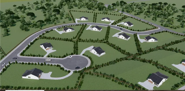 an aerial view of a house having outdoor space