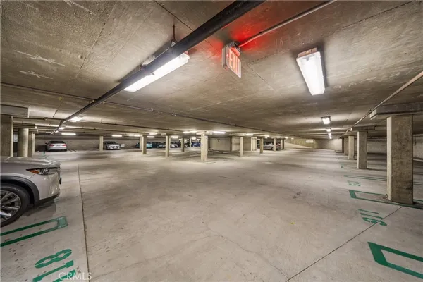 a view of parking garage