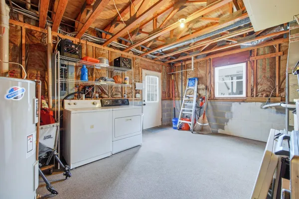 a view of storage and utility room