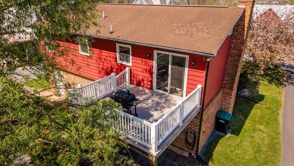 a view of a lake with a mountain