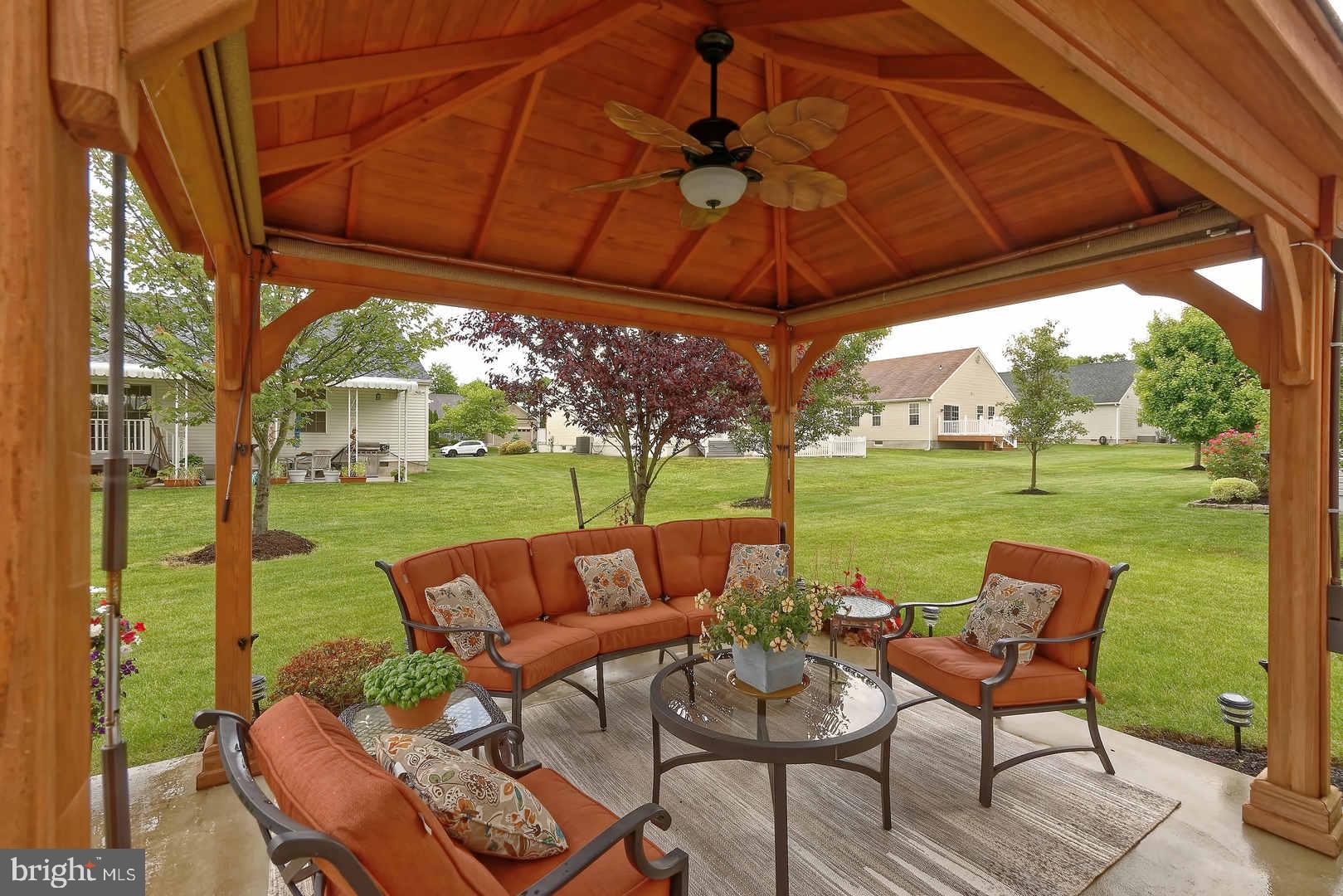 16 Eagle Ridge Drive Mantua, NJ 08051 - Photo 22 of 24 Gazebo with ceiling fan & lights.