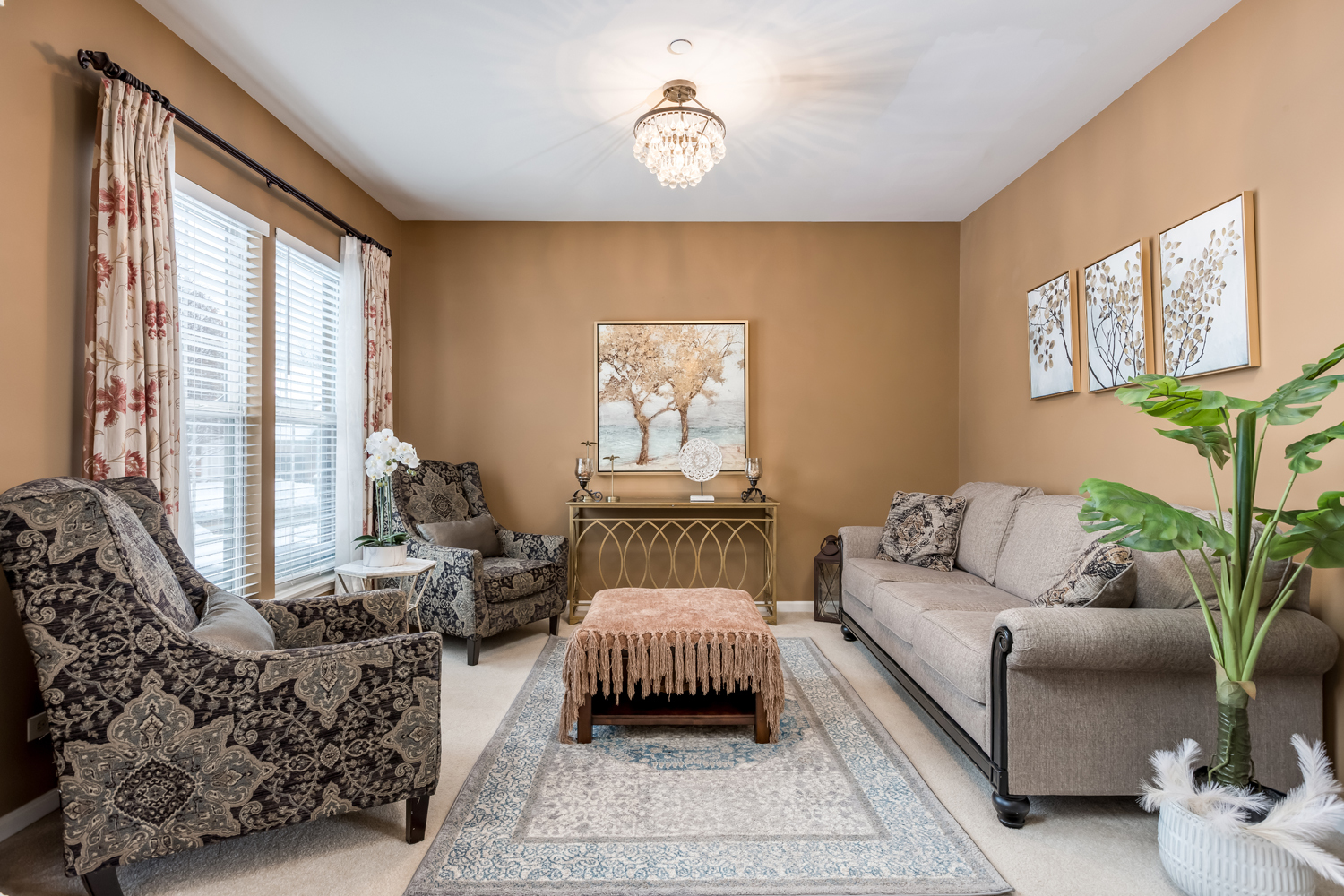 908 Blue Ridge Drive Streamwood, IL 60107 - Photo 4 of 48 a living room with furniture and a large window