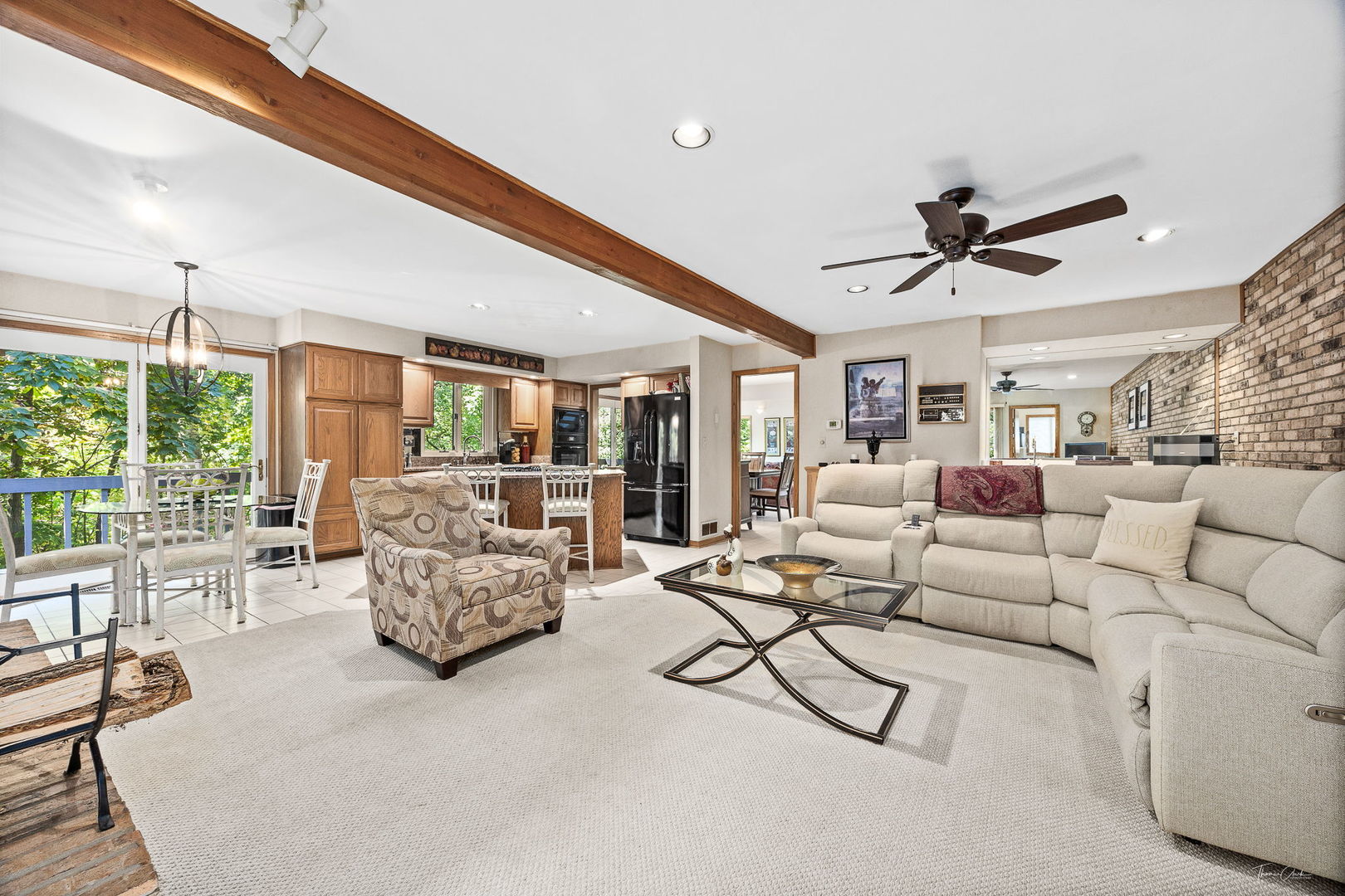 20 Geneva Court Crete, IL 60417 - Photo 19 of 34 a living room with furniture ceiling fan and a large window