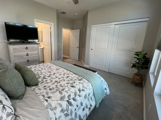 a view of a lake with a mountain