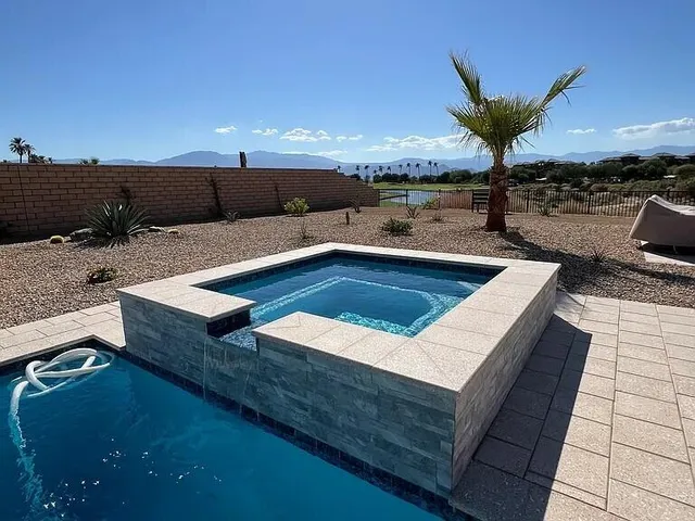 a view of yard and ocean