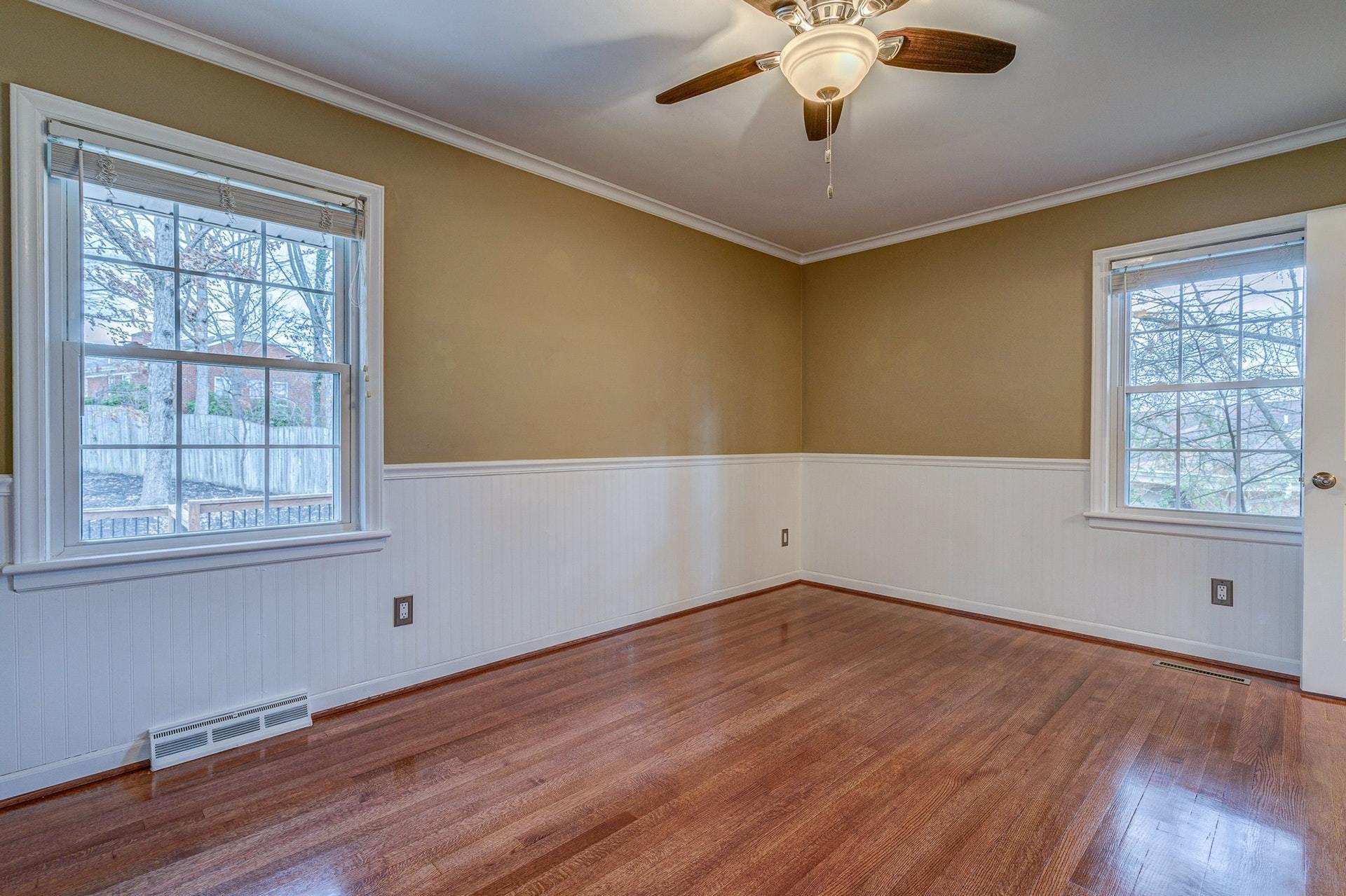 3586 Forester Road Southwest Roanoke, VA 24018 - Photo 18 of 51 a view of empty room with wooden floor and fan