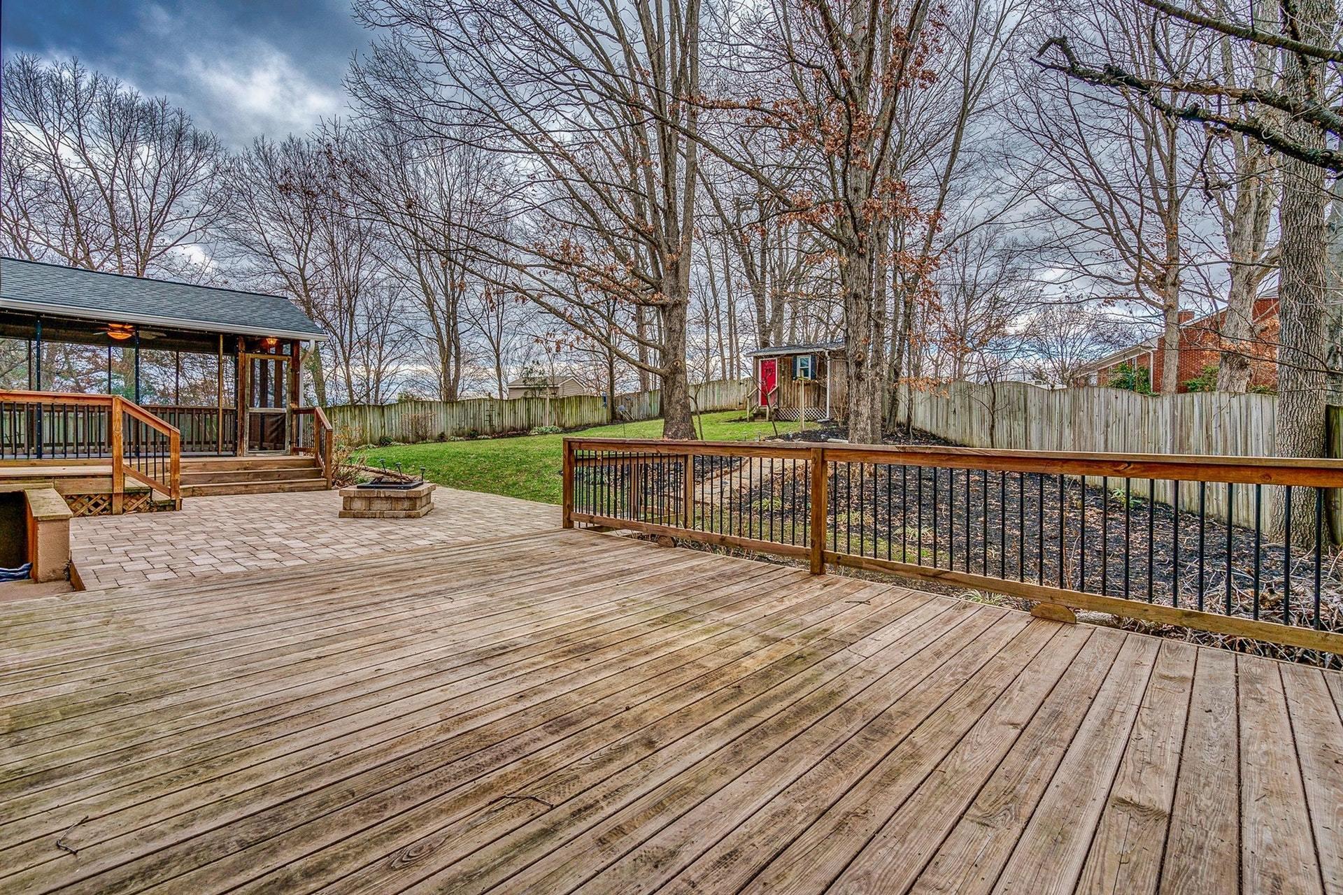 3586 Forester Road Southwest Roanoke, VA 24018 - Photo 44 of 51 a view of a deck with a yard