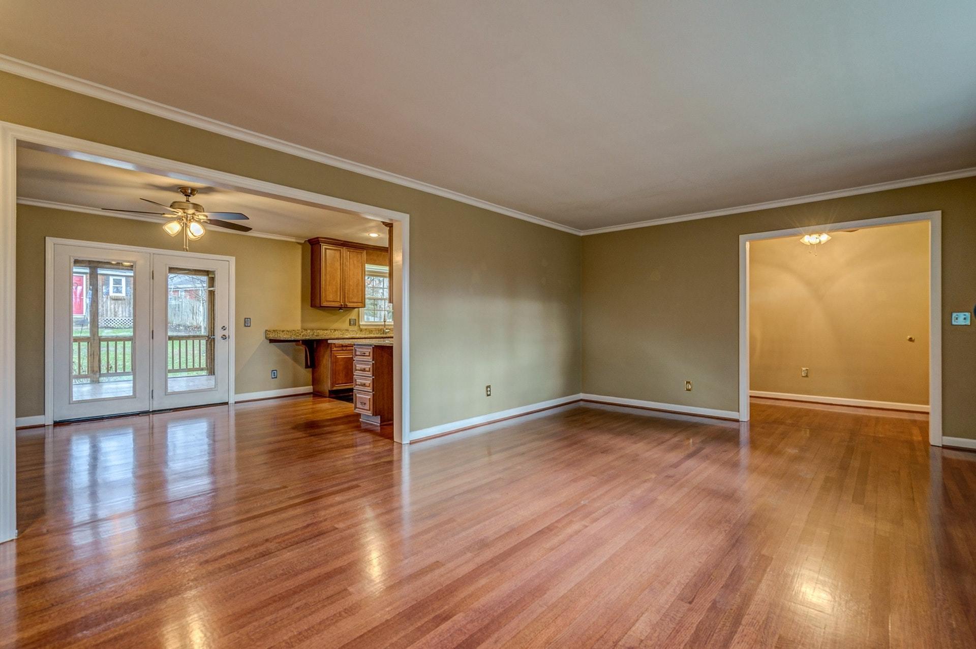 3586 Forester Road Southwest Roanoke, VA 24018 - Photo 10 of 51 an empty room with wooden floor and windows