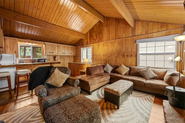 a living room with furniture and a couch