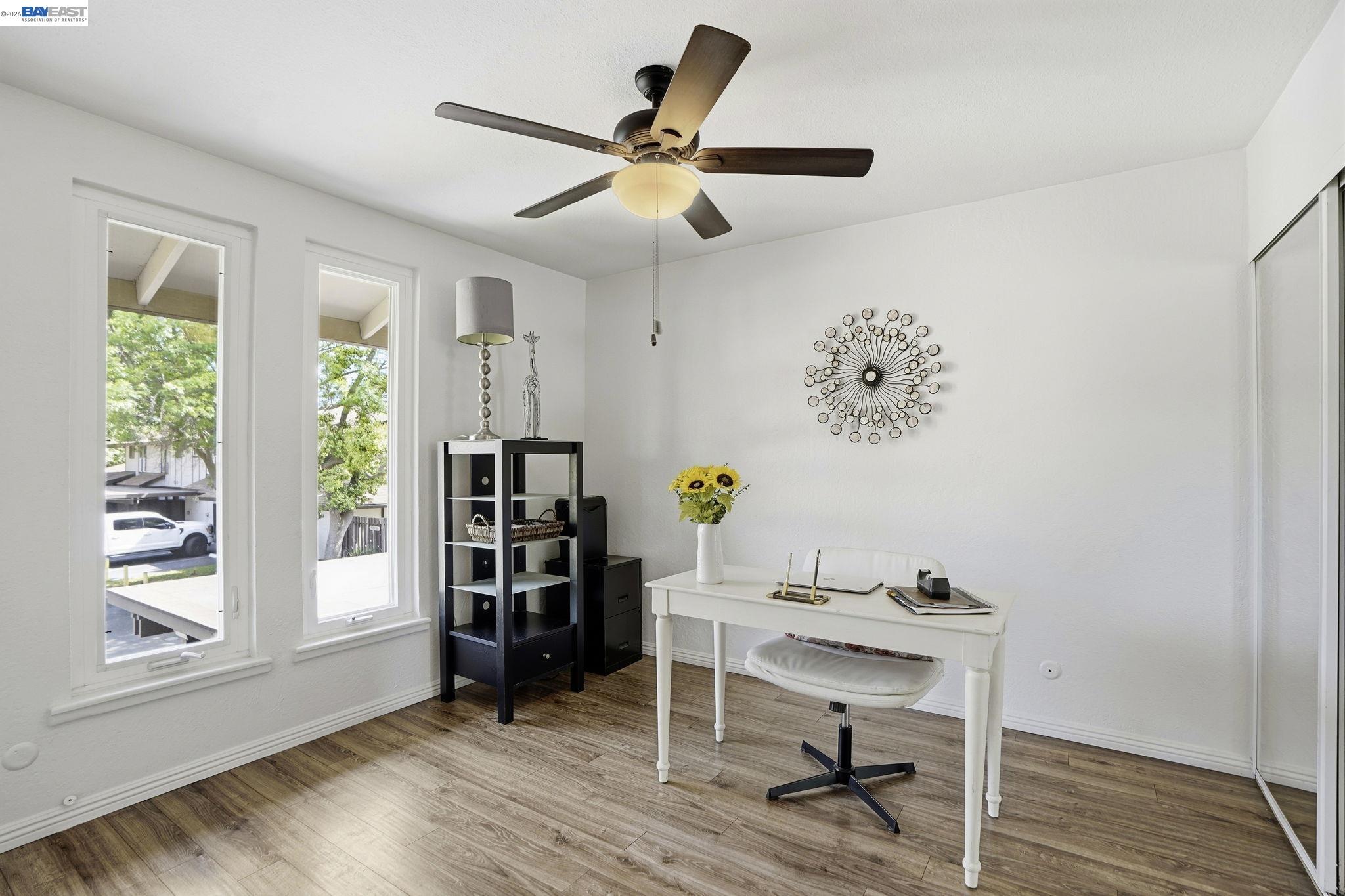 5505 Roundtree Drive, Unit B Concord, CA 94521 - Photo 12 of 29 a workspace with wooden floor and a window