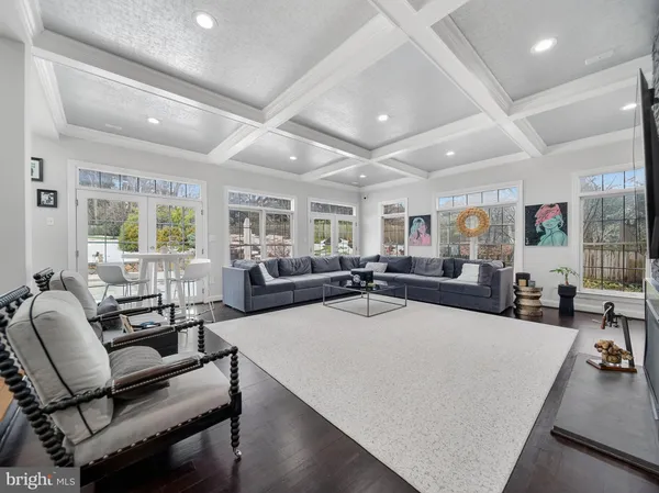 a view of a livingroom with furniture and a fireplace