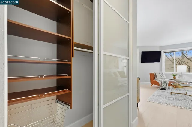 a view of a walk in closet