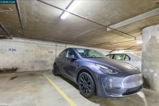 a view of a car garage