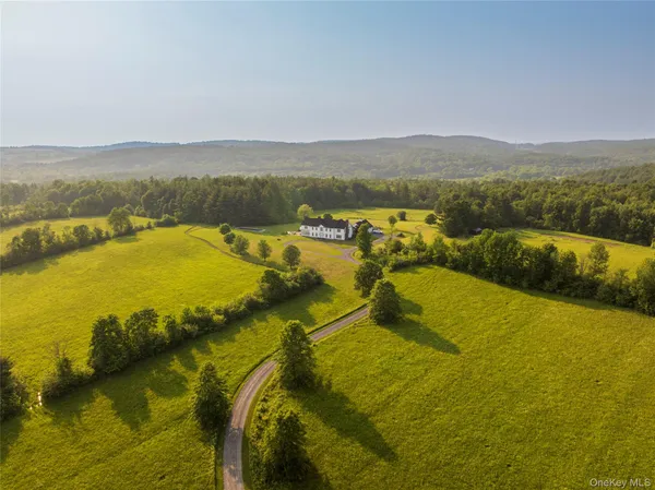 a view of an ocean and mountain view