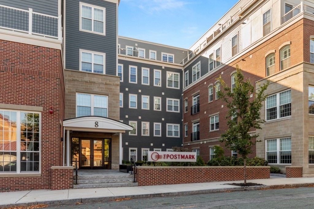 a front view of a building