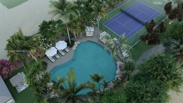 an aerial view of multiple house