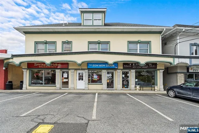 a car parked in front of a building