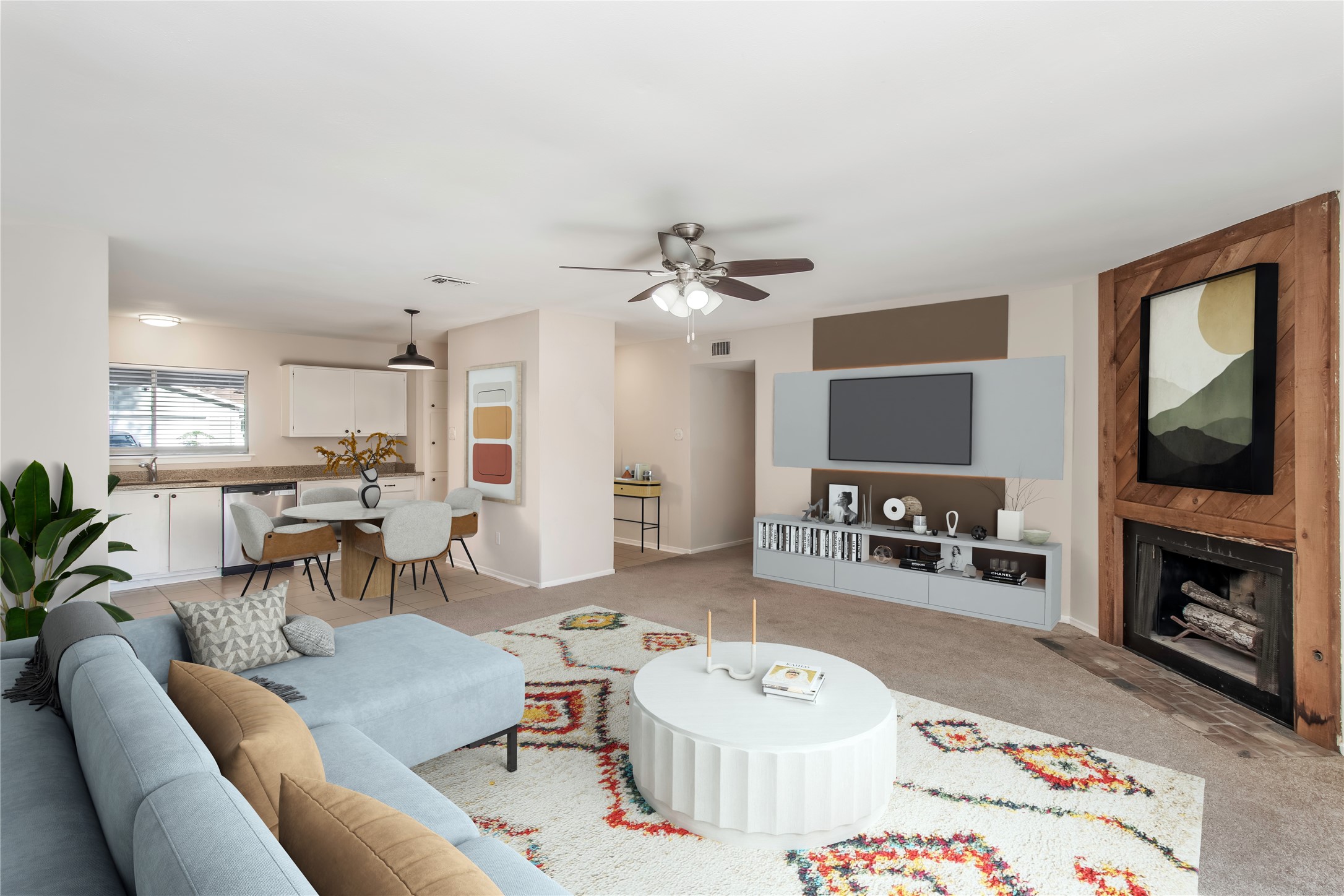 6 Red Deer Lane Spring, TX 77380 - Photo 12 of 24 a living room with furniture and a flat screen tv