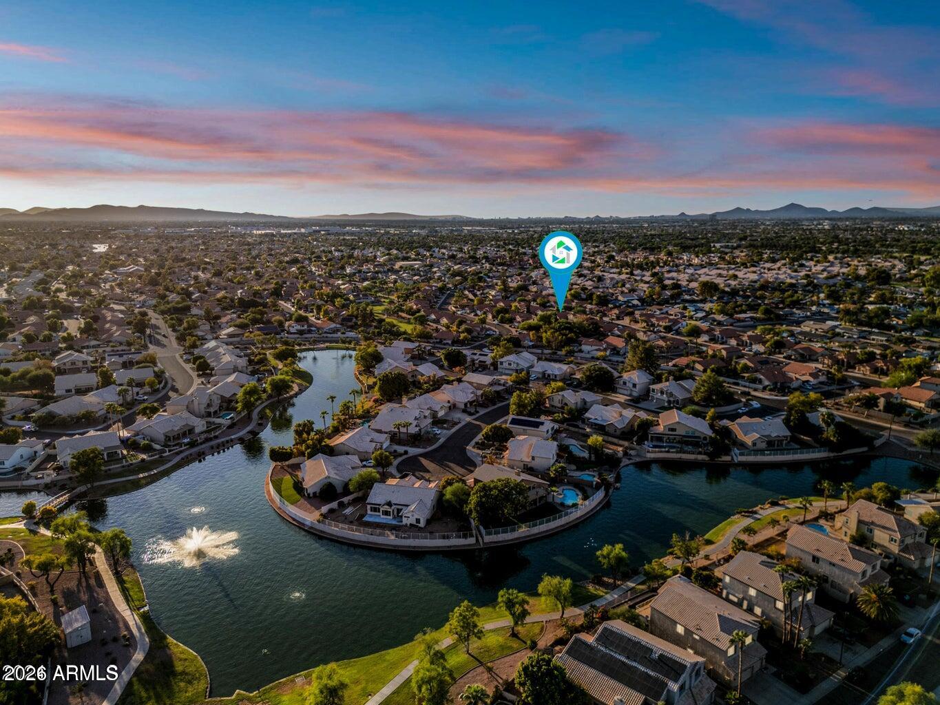 473 West Smoke Tree Road Gilbert, AZ 85233 - Photo 40 of 43 an aerial view of residential houses with outdoor space