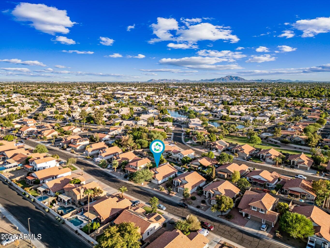 473 West Smoke Tree Road Gilbert, AZ 85233 - Photo 41 of 43 an aerial view of residential houses with outdoor space
