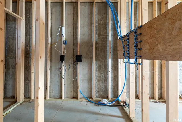 a view of a bathroom with a glass door