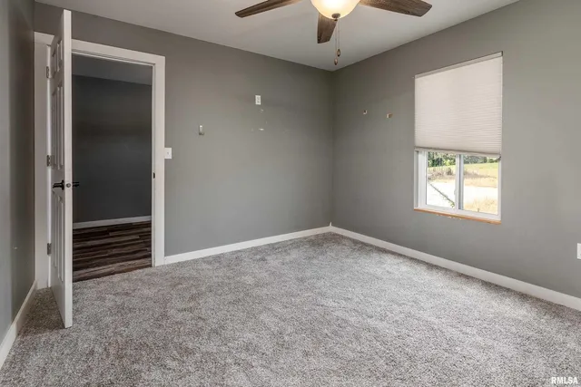 an aerial view of a pool