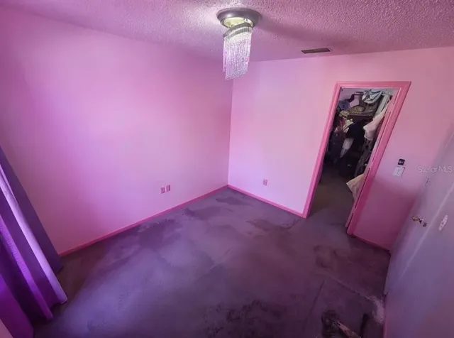 a view of a room with a small space