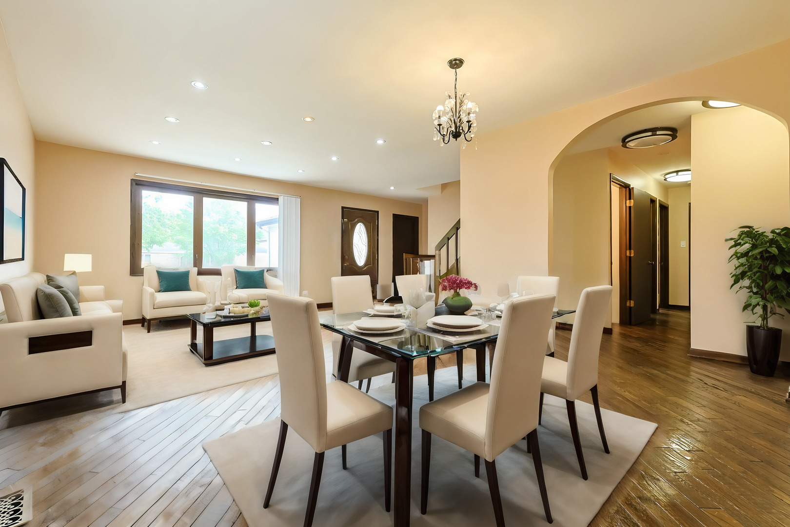 422 Ardmore Road Des Plaines, IL 60016 - Photo 4 of 30 a view of a dining room with furniture and wooden floor
