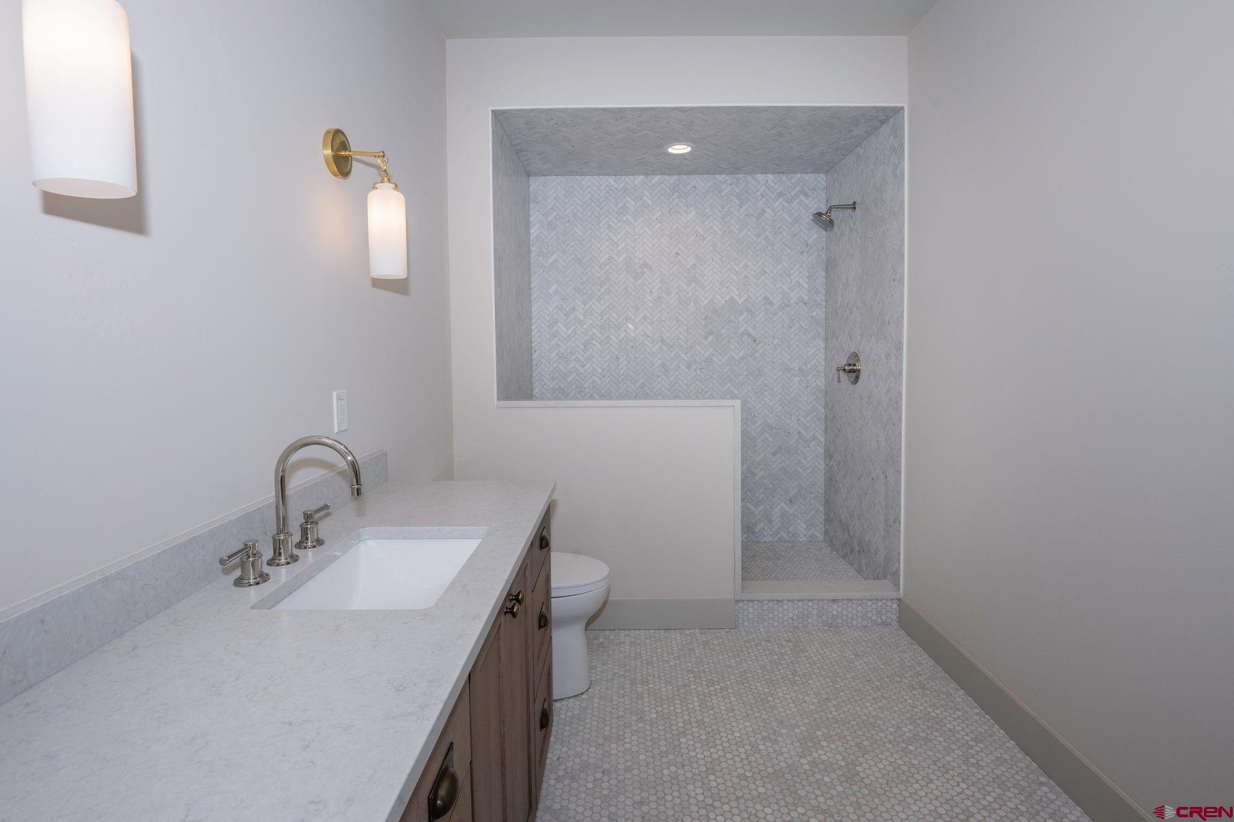 180 Elk Valley Road, Unit 105 Crested Butte, CO 81224 - Photo 15 of 35 a bathroom with a sink toilet and shower