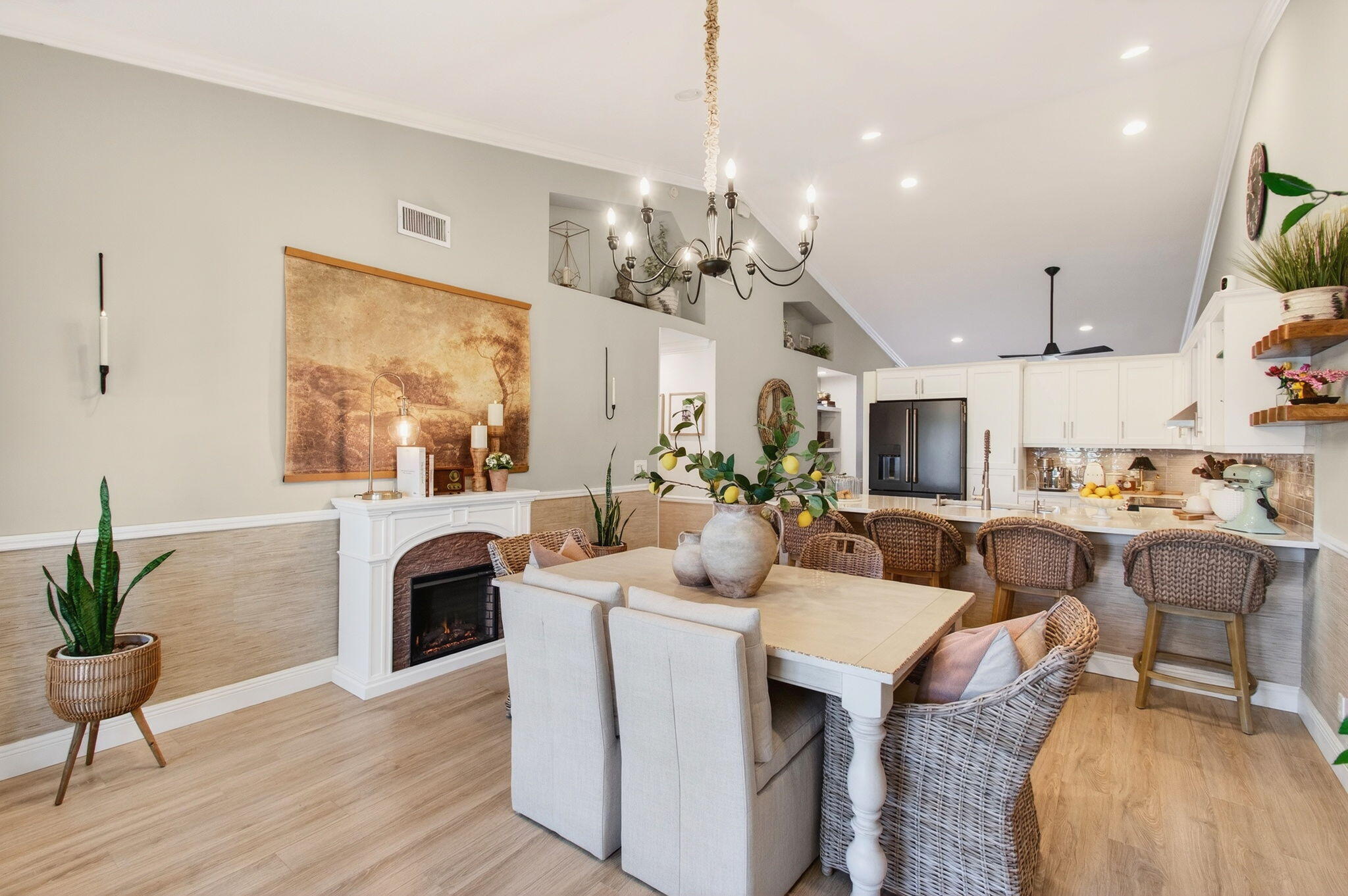 21400 Millbrook Court Boca Raton, FL 33498 - Photo 12 of 65 a living room with fireplace furniture and a flat screen tv