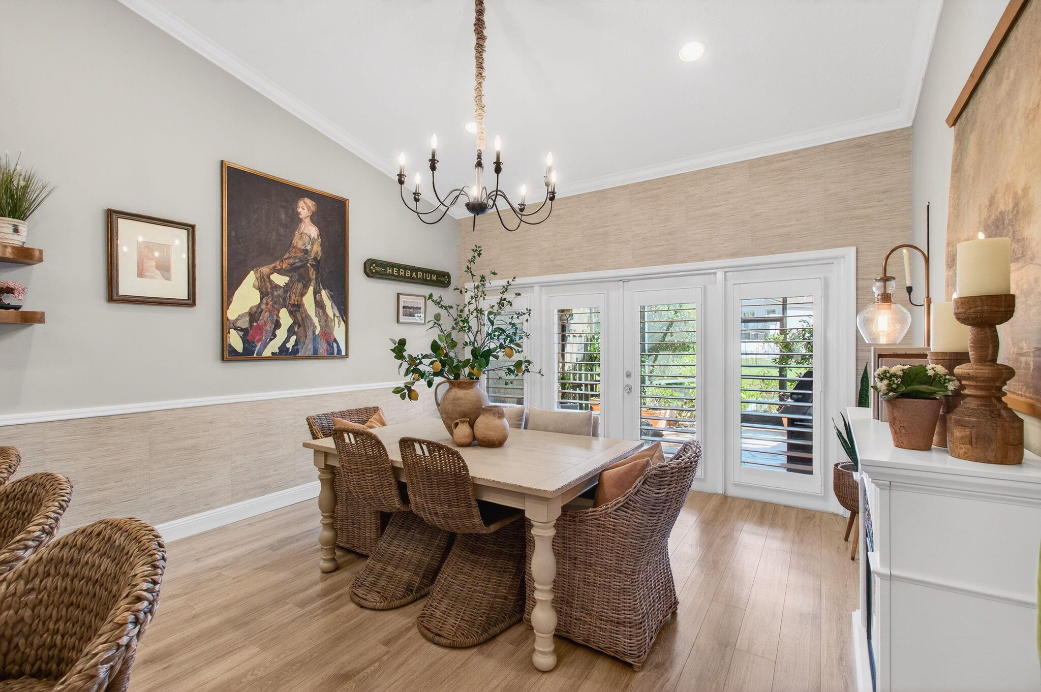 21400 Millbrook Court Boca Raton, FL 33498 - Photo 10 of 65 a view of a dining room with furniture wooden floor and chandelier