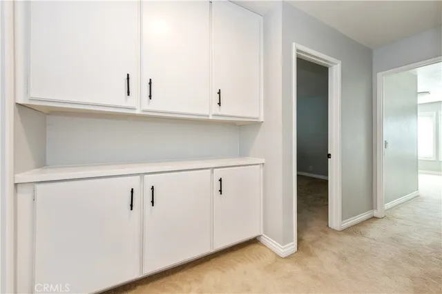 a view of white cabinets