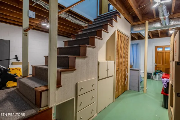 a view of storage and utility room