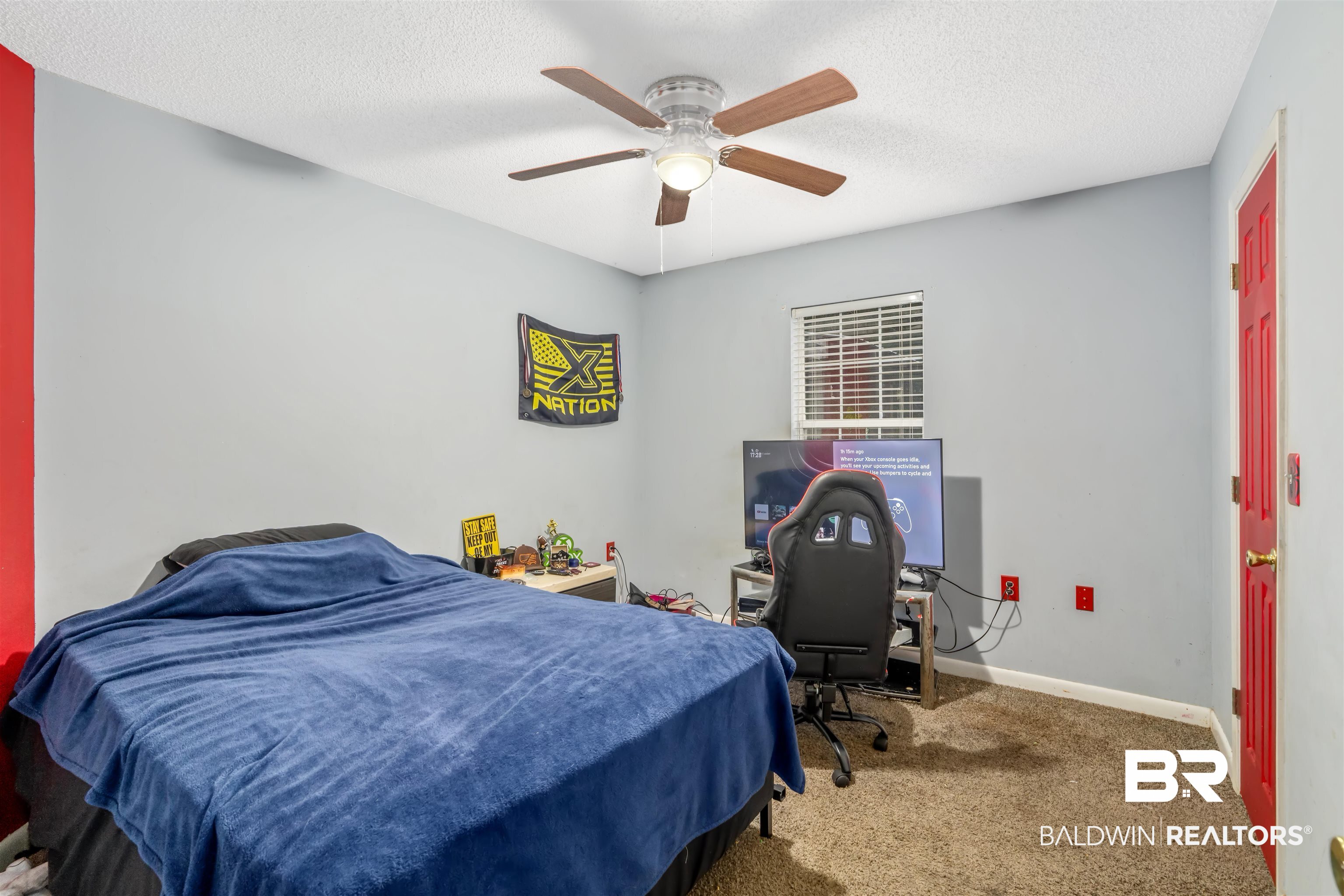 23186 Pecan Street Robertsdale, AL 36567 - Photo 16 of 36 Carpeted bedroom with a textured ceiling and ceiling fan