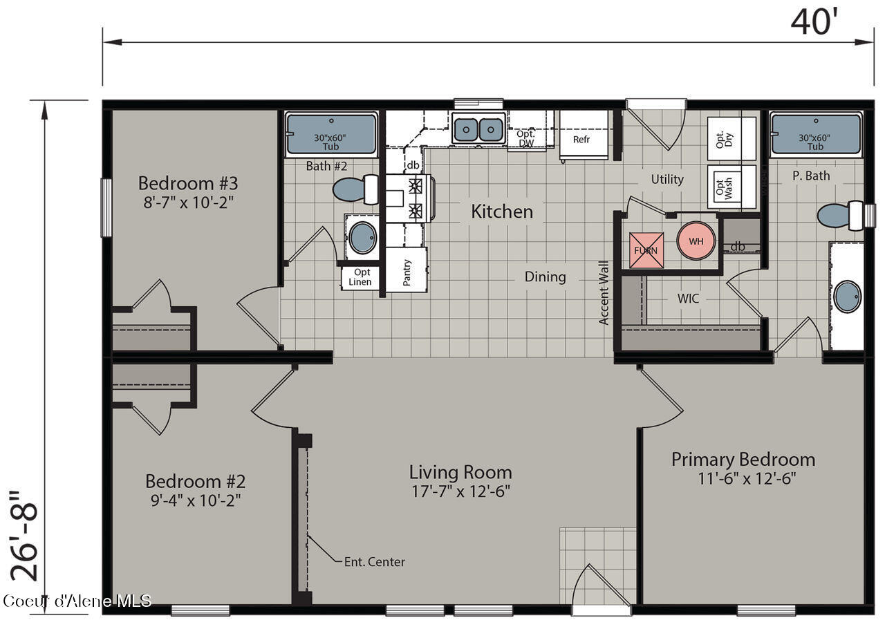 601 8th Street Mullan, ID 83846 - Photo 6 of 6 Manufactured Home Floor Plan