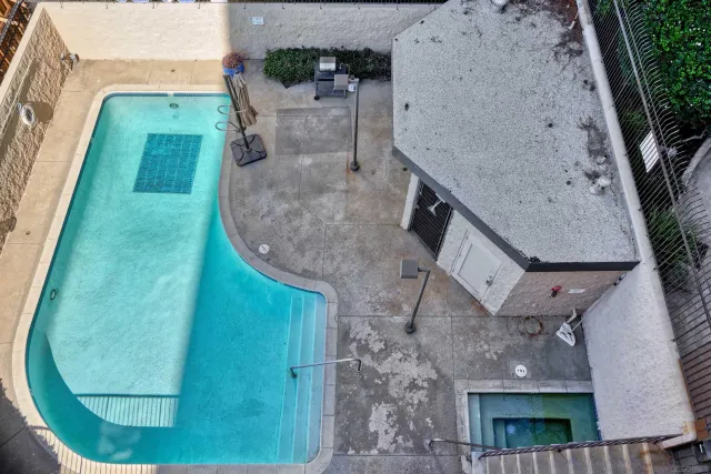 an aerial view of a highlighted house