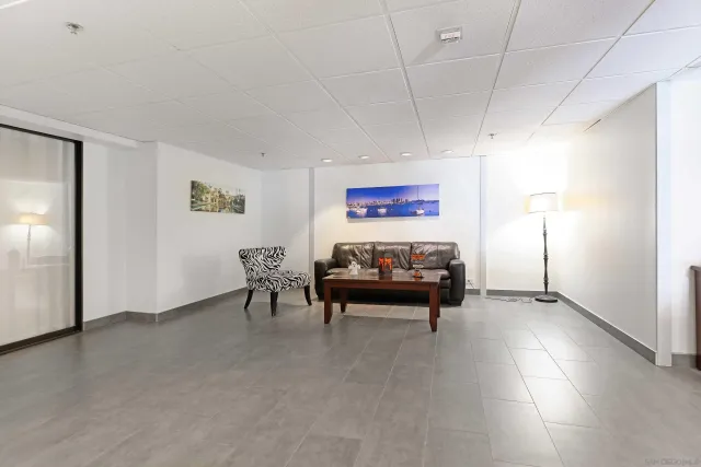 a living room with furniture and a couch