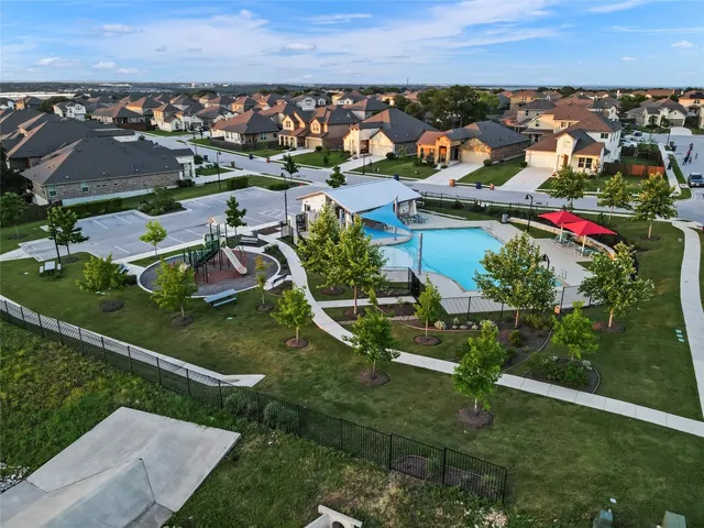 an aerial view of multiple house