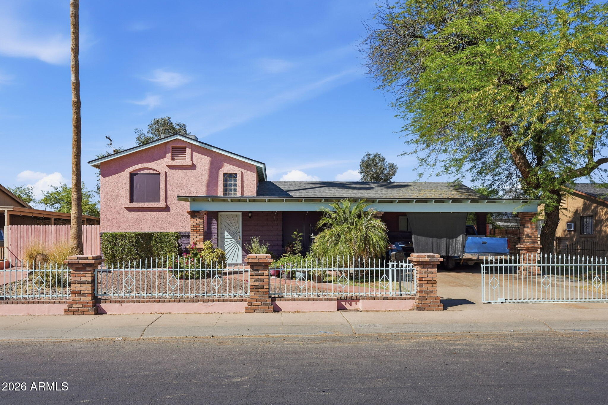 a front view of a house with porch