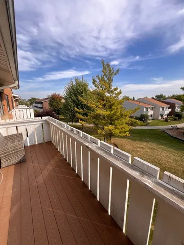 a view of balcony with city view