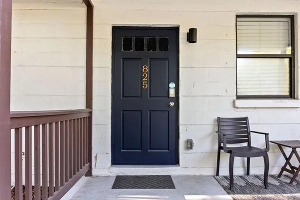 a view of front door of house
