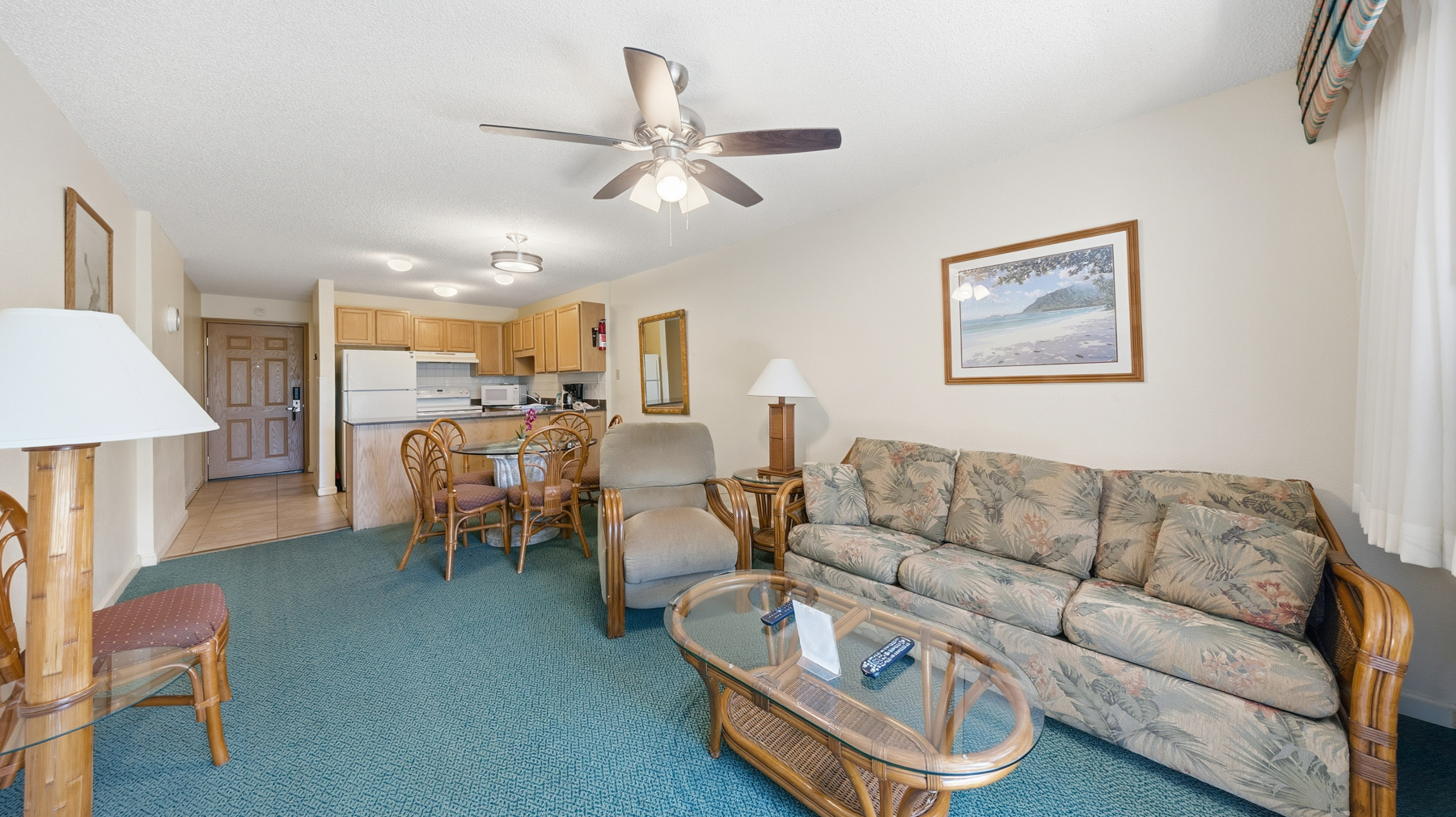 3411 Wilcox Road, Unit CV38 Lihue, HI 96766 - Photo 8 of 16 a living room with furniture and a view of kitchen