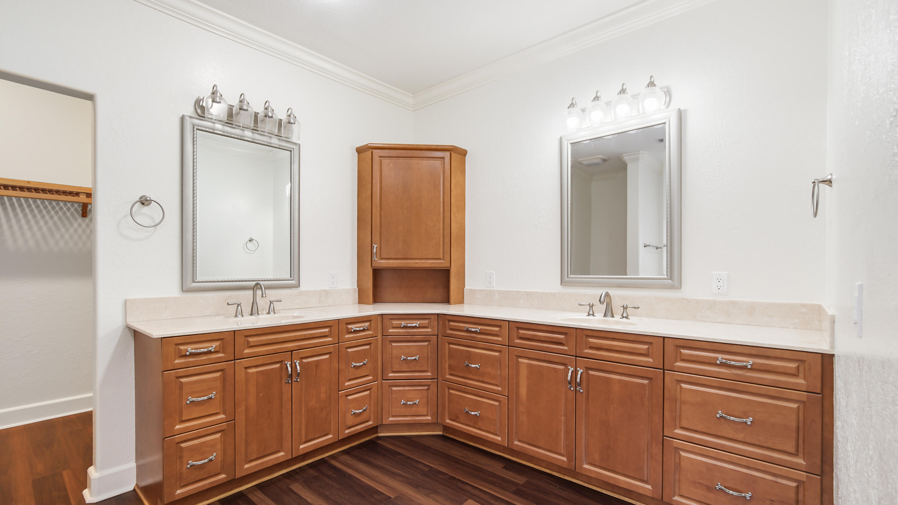 2060 Spring Lake Road DeFuniak Springs, FL 32433 - Photo 35 of 80 a bathroom with a double vanity sink and mirror