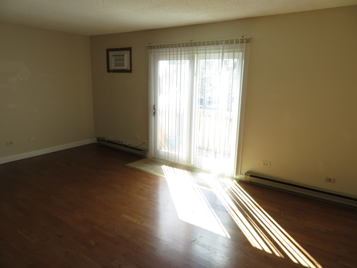 216 Madison Street, Unit 3C Joliet, IL 60435 - Photo 4 of 10 an empty room with wooden floor and windows