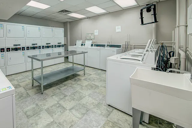 a view of parking garage